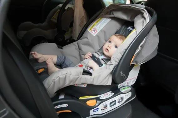baby in a car seat